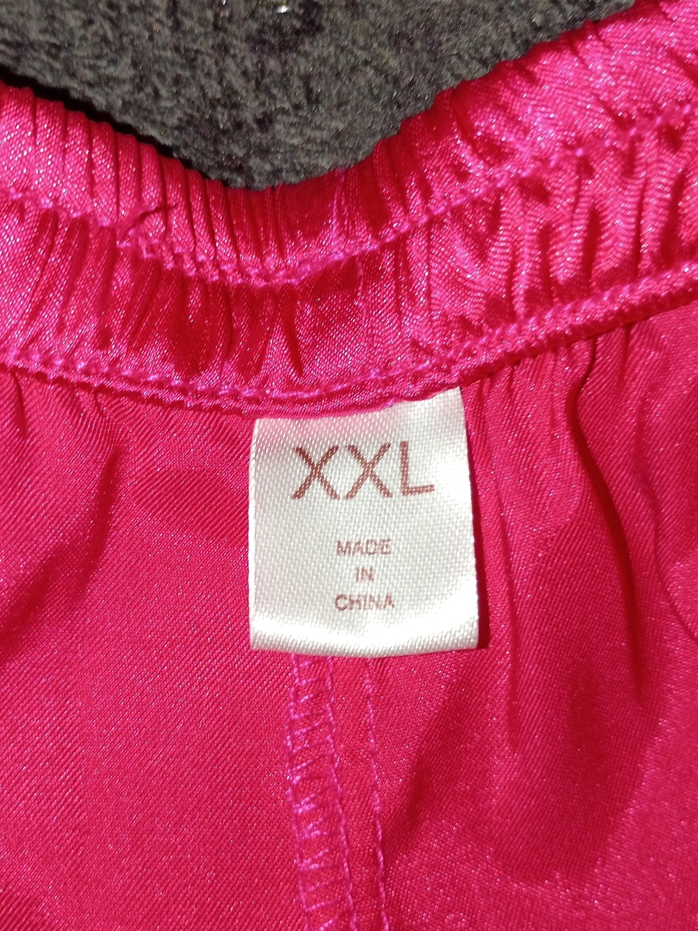 Women's Satin Pajama Bottoms in Hot Pink - XXL